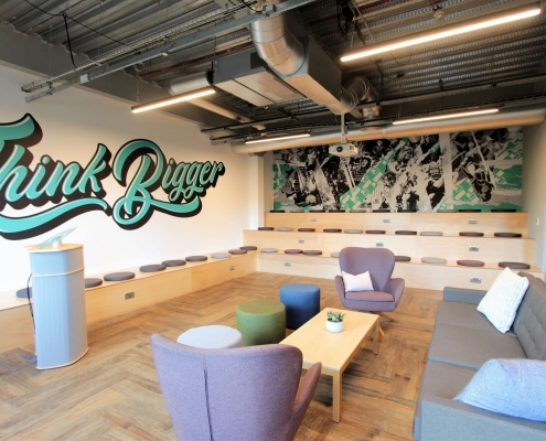 stylish group space in office fit out